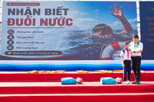  Học sinh được hướng dẫn các kỹ năng phòng ngừa đuối nước 