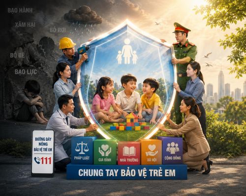 Việc phối hợp đồng bộ của các đơn vị, cá nhân là yếu tố then chốt bảo vệ trẻ khỏi những tổn thương tâm lí và thể xác. Ảnh minh họa