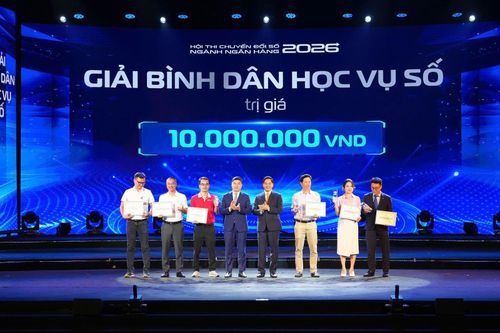 Sáu đơn vị là Ngân hàng TMCP Đông Nam Á; Ngân hàng TMCP Quốc Dân; Nhà máy In Tiền Quốc Gia; Ngân hàng TNHH MTV CIMB Việt Nam; Ngân hàng TMCP Quân đội; Ngân hàng Hợp tác xã Việt Nam nhận Giải "Bình Dân Học Vụ Số".