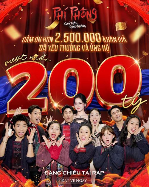 Phí Phông: Quỷ Máu Rừng Thiêng chính thức cán mốc 200 tỷ đồng doanh thu. Ảnh: NSX