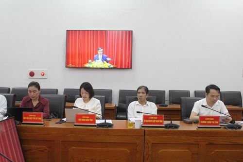 Đại biểu dự Hội nghị tại điểm cầu tỉnh Lai Châu.