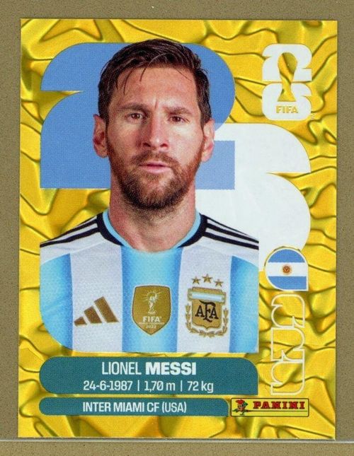  Một sticker Lionel Messi hiếm thuộc bộ Panini World Cup Qatar 2022 từng được bán đấu giá tới 139.000 USD. Ảnh: eBay. 