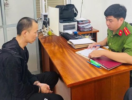  Đối tượng Thu tại cơ quan công an. Ảnh: CACC 