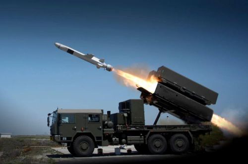 Một bệ phóng tên lửa bờ biển trang bị tên lửa NSM. Ảnh: Kongsberg/militarnyi.com