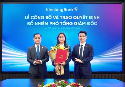 Bà Vũ Ngọc Lan Châu được bổ nhiệm chức vụ Phó Tổng giám đốc KienlongBank. Ảnh: KLB