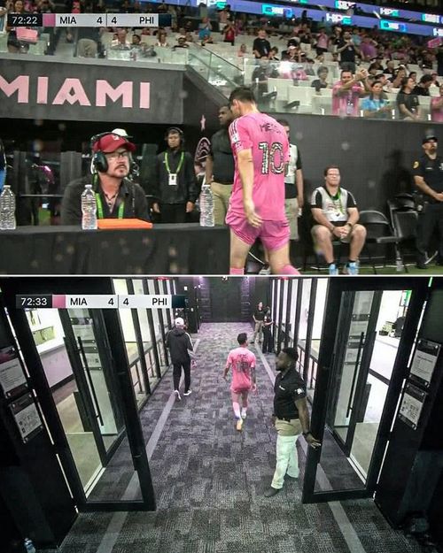 Messi đi thẳng vào đường hầm sau khi chấn thương. Ảnh: MLS