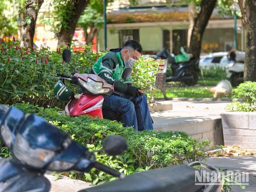 Người làm nghề vận chuyển vốn phải thường xuyên di chuyển trên đường là một trong những công việc bị ảnh hưởng nhiều nhất bởi đợt nắng nắng.