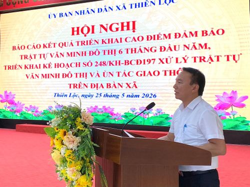 Phó Chủ tịch UBND xã Nguyễn Khắc Tuấn phát biểu chỉ đạo. Ảnh: Tú Linh.