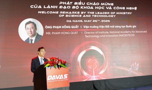  Ông Phạm Hồng Quất, Viện trưởng Viện đổi mới sáng tạo quốc gia phát biểu tại diễn đàn. Ảnh: XUÂN QUỲNH 