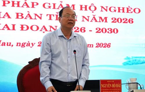 Ông Nguyễn Hồ Hải, Bí thư Tỉnh ủy Cà Mau phát biểu chỉ đạo.