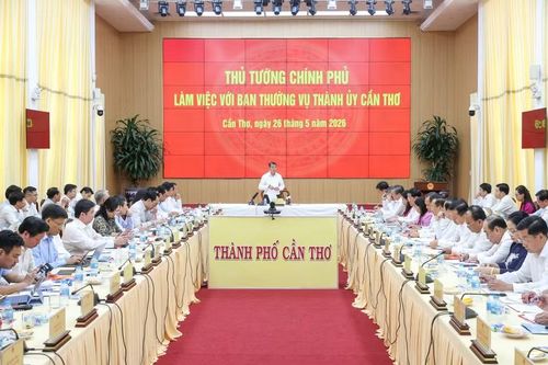 Quang cảnh buổi làm việc. (Ảnh: VGP/Nhật Bắc)