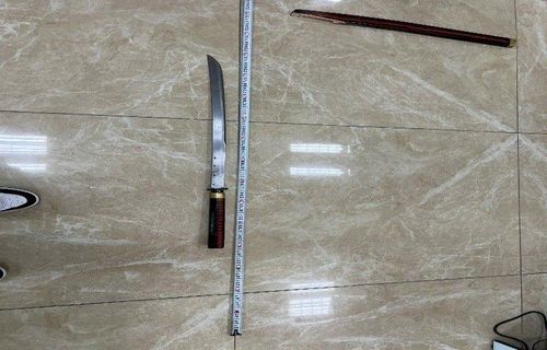 Tang vật tại trụ sở Công an.