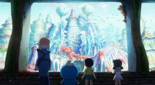 Chuyến phiêu lưu dưới đáy biển sâu của nhóm bạn Nobita thu hút đông đảo gia đình Việt ra rạp. Ảnh: Toho