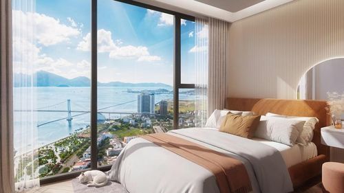 Đặc quyền thị giác hiếm có từ ban công tháp Symphony 5, thu trọn 5 mỹ cảnh danh tiếng của Đà Nẵng. Ảnh: Sun Property.