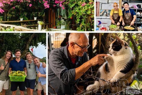Du khách nước ngoài trải nghiệm tại Homestay Minh Ngọc.
