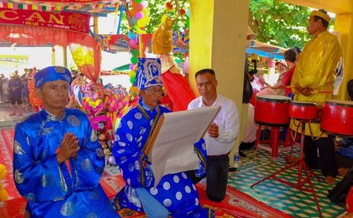Lễ tĩnh sinh, tế thần Nam Hải cầu quốc thái dân an. Ảnh: Ngọc Nhuận