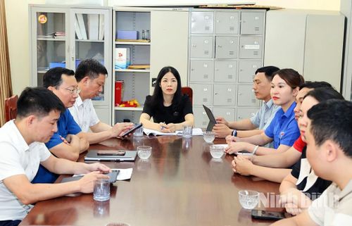 Đoàn khảo sát mô hình “Bình dân học vụ số” tại Đoàn Thanh niên phường Hoa Lư.