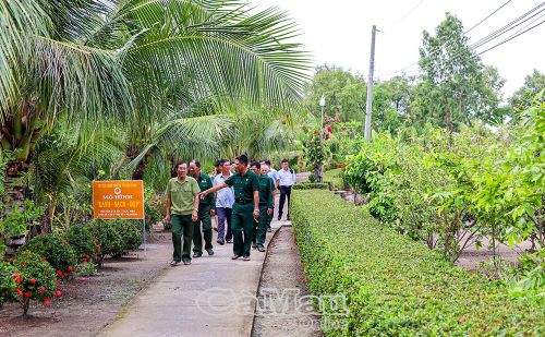 Cựu chiến binh cùng cán bộ dân chính ấp Tràm Một (xã Tân Lộc) tích cực tham gia các phần việc xây dựng NTM tại địa phương.