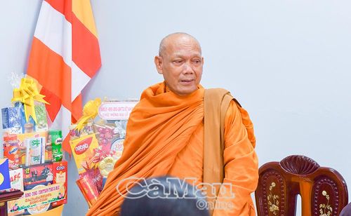Hòa thượng Thạch Hà, Trưởng Ban Trị sự GHPGVN tỉnh Cà Mau, bày tỏ phấn khởi trước sự quan tâm của lãnh đạo tỉnh, chính quyền địa phương trong thời gian qua.