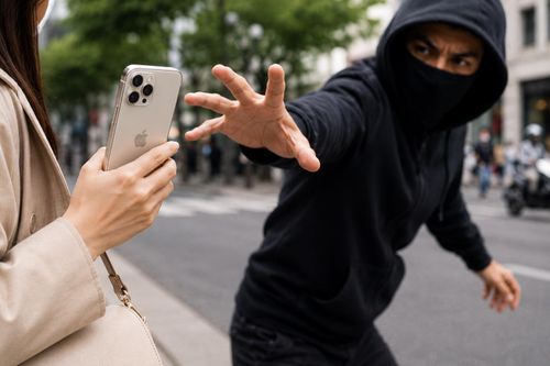iPhone có thể tự khóa khi bị cướp giật.