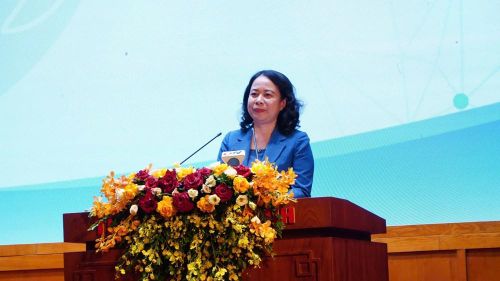 Bí thư Trung ương Đảng, Phó chủ tịch nước Võ Thị Ánh Xuân phát biểu