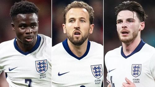Saka, Kane và Rice là 3 nhân tố không thể thay thế trong bộ khung của huấn luyện viên Tuchel. (Ảnh: FA)