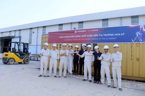 Sản phẩm đá nung kết Slap Stone xuất khẩu sang Hoa Kỳ.