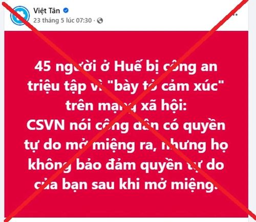 Luận điệu xuyên tạc của các thế lực chống phá.
