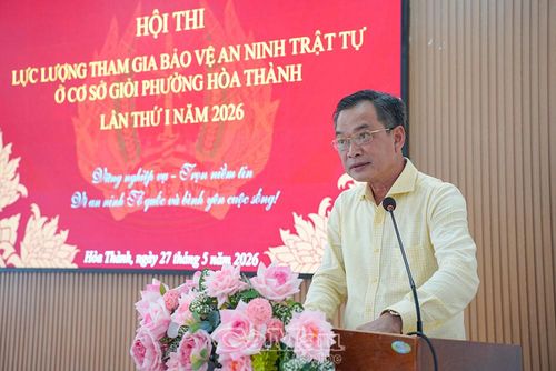  Phó Chủ tịch Ủy ban MTTQ Việt Nam tỉnh Cà Mau Nguyễn Văn Khởi phát biểu chỉ đạo tại hội thi.