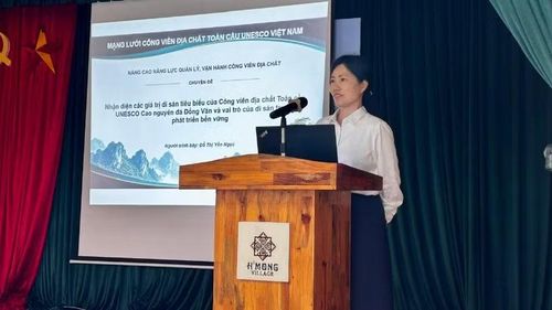 Bà Đỗ Yến Ngọc trình bày báo cáo chuyên đề.