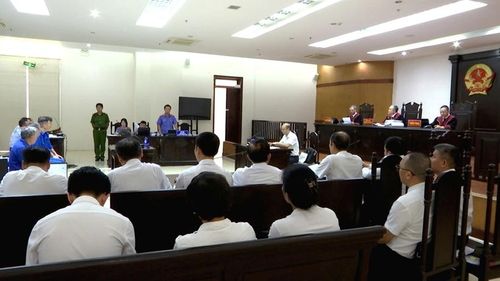 Quang cảnh phiên tòa phúc thẩm.