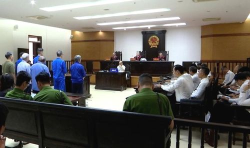 Quang cảnh phiên tòa phúc thẩm.