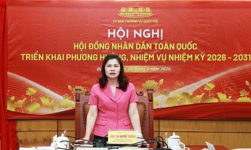 Đồng chí Lâm Thị Hương Thành chủ trì hội nghị tại điểm cầu Bắc Ninh.