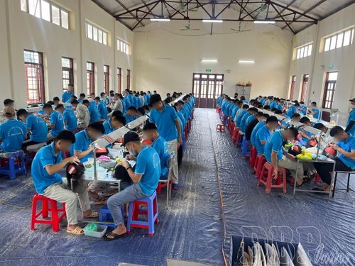 Học viên tham gia học nghề làm tóc giả.