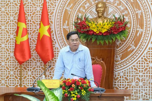 Phó Chủ tịch UBND tỉnh Võ Ngọc Hiệp phát biểu chỉ đạo tại buổi làm việc