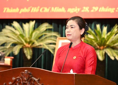  Chủ tịch Trung ương Hội Chữ thập đỏ Việt Nam Đỗ Thị Thu Thảo phát biểu chỉ đạo đại hội. Ảnh: VIỆT DŨNG 