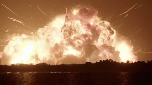 Tên lửa của Blue Origin phát nổ trên bệ phóng ở Cape Canaveral, bang Florida, ngày 28/5/2026. Ảnh: Spaceflight Now