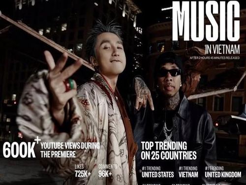 Sơn Tùng M-TP khoe loạt thành tích của MV mới. Ảnh: FB Sơn Tùng M-TP.