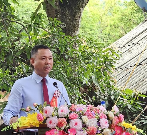 Ông Nguyễn Thành Công, Phó Chủ tịch UBND tỉnh Sơn La phát biểu tại hội xoài Yên Châu. Ảnh: T.H.