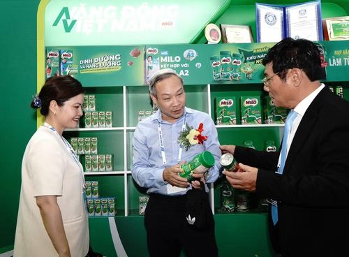 Tham gia triển lãm năm nay, Nestlé Việt Nam giới thiệu các giải pháp dinh dưỡng thuộc hai thương hiệu Nestlé Milo và Nestlé Health Science.