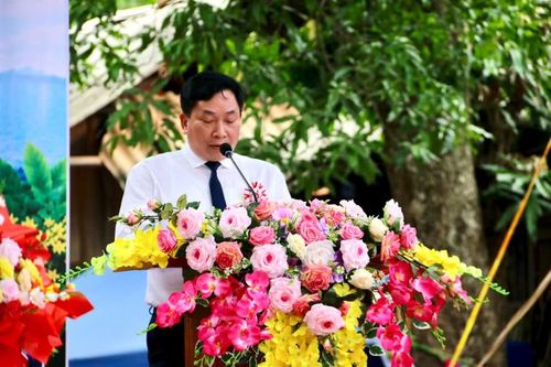 Ông Lù Văn Cường, Bí thư xã Yên Châu phát biểu.