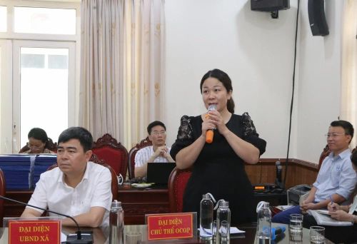 Chủ thể OCOP tham gia ý kiến tại hội nghị.