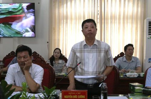 Đại diện Sở Nông nghiệp và Môi trường tỉnh tham gia ý kiến tại hội nghị.