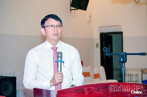 Đồng chí Nguyễn Thanh Hà phát biểu tại đại hội.