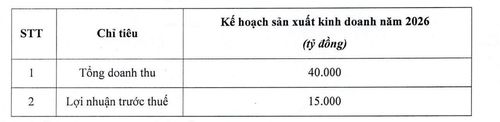 Kế hoạch kinh doanh năm 2026 của Sunshine Group. Ảnh: KSF