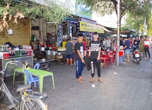 Hiện trường vụ việc tại khu vực Chợ Cũ.