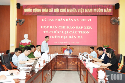 Xã Sơn Vĩ, tỉnh Tuyên Quang họp Ban Chỉ đạo sắp xếp, tổ chức lại các thôn trên địa bàn xã.