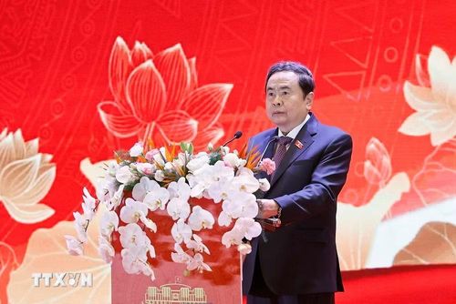 Chủ tịch Quốc hội Trần Thanh Mẫn phát biểu khai mạc hội nghị. (Ảnh: Doãn Tấn/TTXVN)