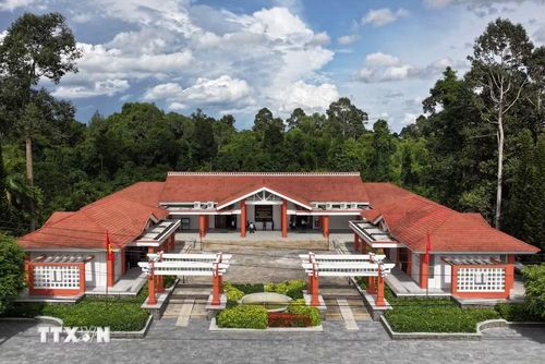 Di tích lịch sử Quốc gia đặc biệt Căn cứ Trung ương Cục miền Nam bên trong lõi Vườn quốc gia Lò Gò-Xa Mát. (Ảnh: Minh Phú/TTXVN)