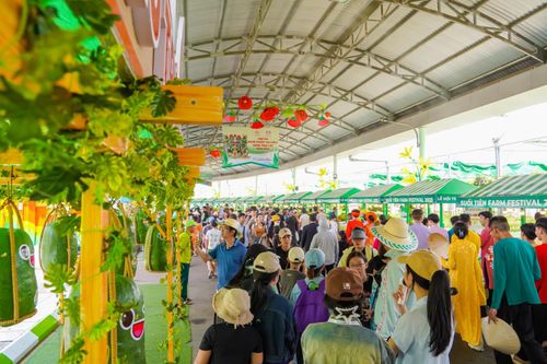 Hoạt động mua sắm, thưởng thức trái cây tạo nên không khí sôi động cho lễ hội hè 2026.